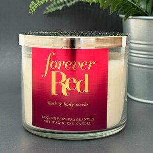 BBW Forever Red Bath & Body Works 3 Wick Candle